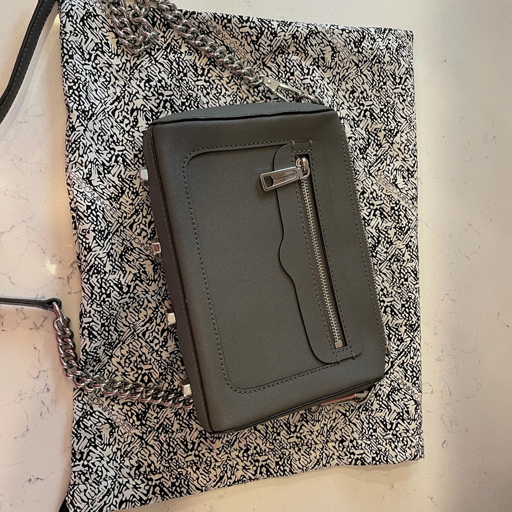 Rebecca Minkoff Avery grey leather crossbody - Picture 3 of 3